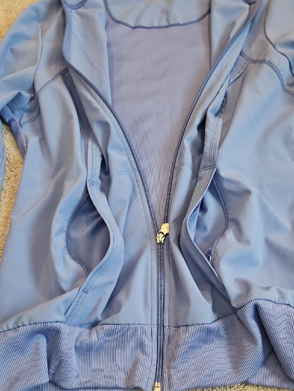 Cherokee Infinity Light Periwinkle Scrub Jacket - Picture 6 of 14
